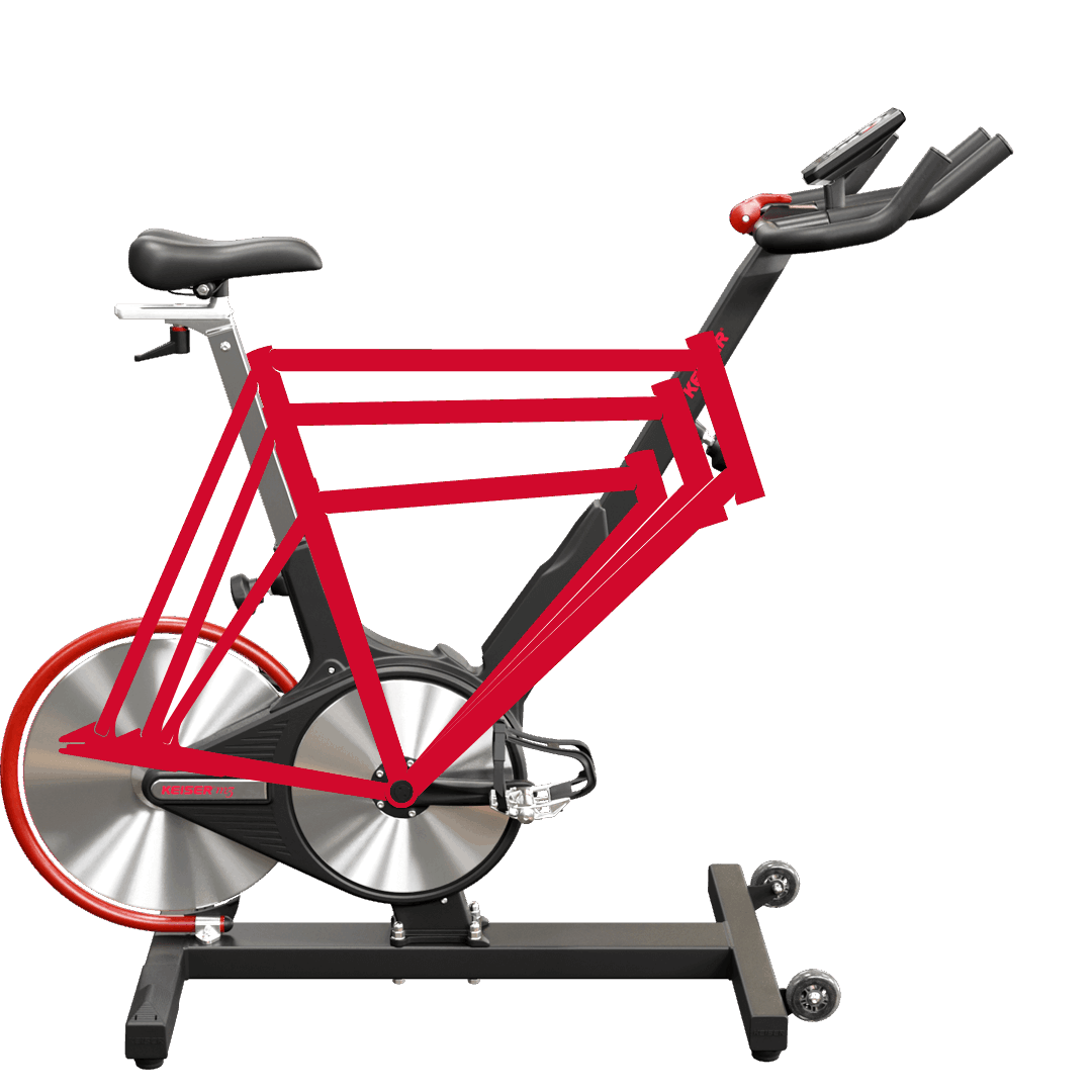 M3i-Studio-adaptable hombre pedalea en bicicleta keiser